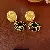 Vintage Earrings Wholesale Supply - Light Luxury Jewelry - 75# black silver needle medieval round oil dripping irregular earrings