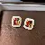 Vintage Earrings Wholesale Supply - Light Luxury Jewelry - 118# Silver Needle Pattern Oil Drop Square Stud Earrings