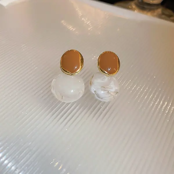 Silver Needle Oil Drop Hoop Earrings,tkmbeautysupply.com