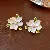 Vintage Earrings Supply - Versatile Wholesale High-end Jewelry - Silver needle oil drop pearl white flower leaf earrings