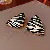 Vintage Earrings Supply - Versatile Wholesale High-end Jewelry - Real gold plated silver needle black pattern triangle earrings
