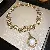 Supply Medieval Vintage Diamond-Set Oval Earrings & Necklace - 2# Necklace-Diamond Flower Pearl Pendant