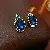 Supply Medieval Vintage Diamond-Set Oval Earrings & Necklace - 3# Silver Needle-Diamond Oval Stud Earrings