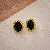 Supply Medieval Vintage Diamond-Set Oval Earrings & Necklace - 7# Silver Needle-Oval Gemstone Stud Earrings