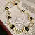 Supply Medieval Vintage Diamond-Set Oval Earrings & Necklace - 8# necklace-sector-shaped round gemstone