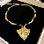 Supply Medieval Vintage Diamond-Set Oval Earrings & Necklace - 25# necklace-relief carved inverted triangle rhombus