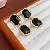Supply Medieval Vintage Diamond-Set Oval Earrings & Necklace - 26# Silver Needle-Square Crystal Tassel Stud Earrings