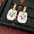 Supply Medieval Vintage Diamond-Set Oval Earrings & Necklace - 48# Silver Needle-Diamond-Drip Oval