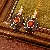 Supply Medieval Vintage Diamond-Set Oval Earrings & Necklace - 50# Silver Needle-Diamond-encrusted Oval with Oil Drops