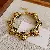 Supply Medieval Vintage Diamond-Set Oval Earrings & Necklace - 52# bracelet-round lion head