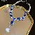 Supply Medieval Vintage Diamond-Set Oval Earrings & Necklace - 57# necklace-diamond oval glass pearl tassel