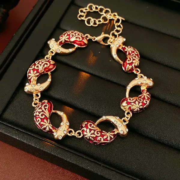 58# Bracelet-Oil dripping zircon water drop wrinkle pattern,tkmbeautysupply.com