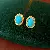 Supply Medieval Vintage Diamond-Set Oval Earrings & Necklace - 61# Silver Needle-Oval Gemstone Stud Earrings