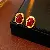Supply Medieval Vintage Diamond-Set Oval Earrings & Necklace - 63# Silver Needle-Oval Gemstone Stud Earrings