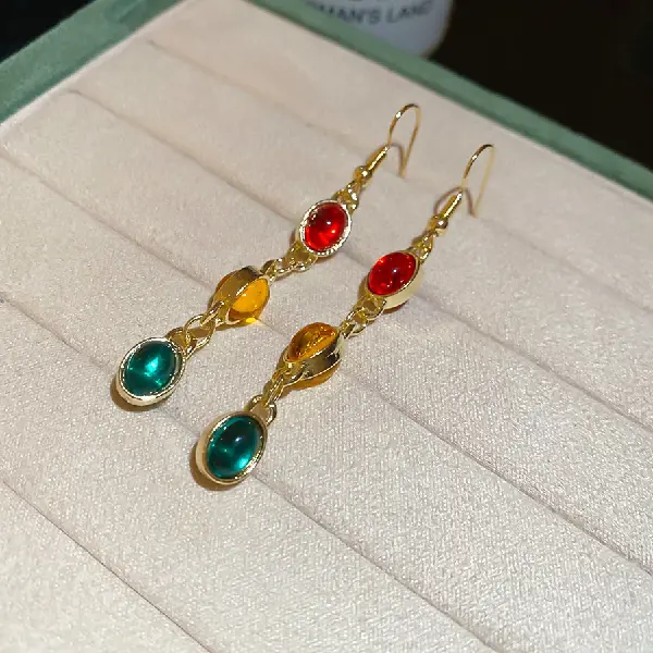 67# ear hook-resin oval tassel,tkmbeautysupply.com