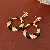 Supply Medieval Vintage Diamond-Set Oval Earrings & Necklace - 69# Silver Needle-Drip Oil Twisted Cross Ring Stud Earrings