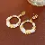 Supply Medieval Vintage Diamond-Set Oval Earrings & Necklace - 71# Silver Needle-Drip Oil Twisted Cross Ring Stud Earrings