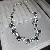 Supply Medieval Vintage Diamond-Set Oval Earrings & Necklace - 76# necklace-diamond hollow geometric splicing chain
