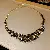 Supply Medieval Vintage Diamond-Set Oval Earrings & Necklace - 78# Necklace-Diamond Drops
