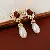 Supply Medieval Vintage Diamond-Set Oval Earrings & Necklace - 81# Silver Needle-Flower Diamond Drop Pearl Stud Earrings