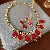 Wholesale Medieval Vintage Diamond Geometric Oval Jewelry Set - 97# Necklace Studs-Diamond Resin Bow Drops (Set of Two)