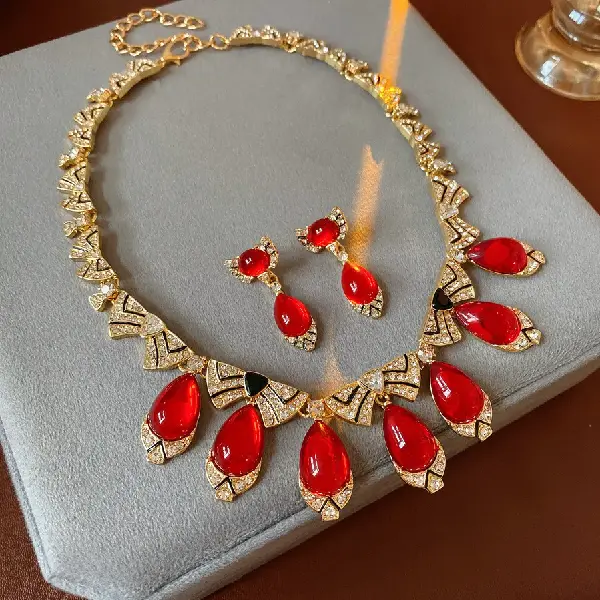 97# Necklace Studs-Diamond Resin Bow Drops (Set of Two),tkmbeautysupply.com