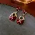 Wholesale Vintage Retro Earrings | High-End Pearl Supply - 7# silver needle red vintage middle-aged oil dripping