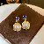 Wholesale Vintage Retro Earrings | High-End Pearl Supply - 36# Silver Needle Antique Resin Circle Pearl Earrings