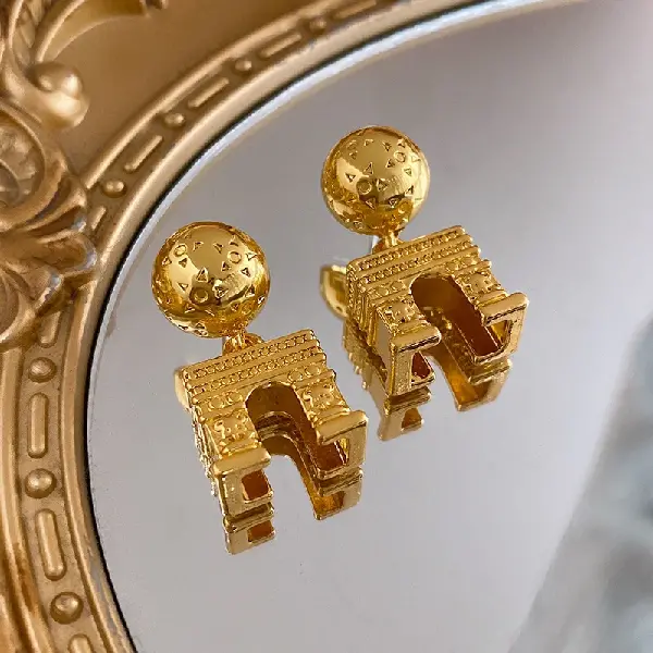 46# silver needle medieval U-shaped arch earrings,tkmbeautysupply.com