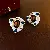 Wholesale Vintage Retro Earrings | High-End Pearl Supply - 100# Silver Needle Second-hand Diamond Oval Water Drop Oil Triangular Earrings