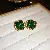 Wholesale Vintage Retro Earrings | High-End Pearl Supply - 136# real gold electroplated silver needle green zircon square earrings