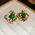 Wholesale Vintage Retro Earrings | High-End Pearl Supply - 138# silver needle antique green earrings