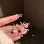 Wholesale Vintage Retro Earrings | High-End Pearl Supply - Silver Needle Set Diamond Pearl X-Shaped Cross Fishtail Drop Earrings