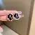 Wholesale Vintage Retro Earrings | High-End Pearl Supply - Silver Needle Oil Drop Black Flower Oval Earrings