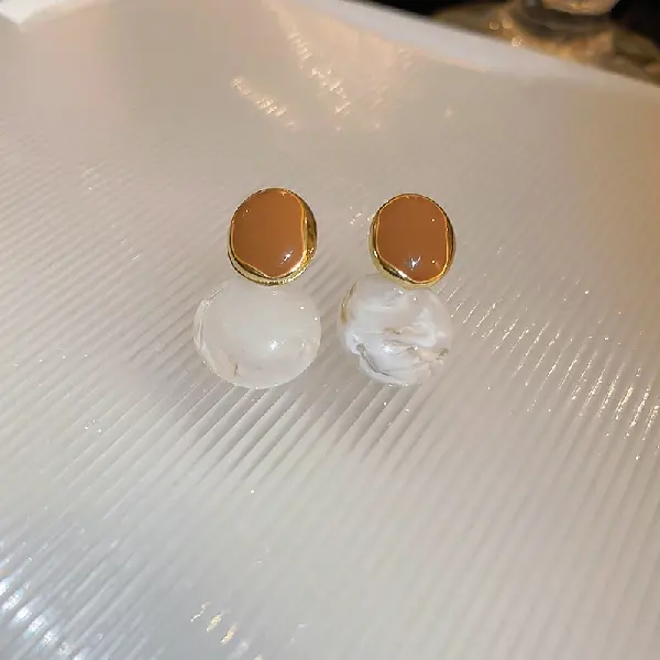 Silver Needle Oil Drop Hoop Earrings,tkmbeautysupply.com