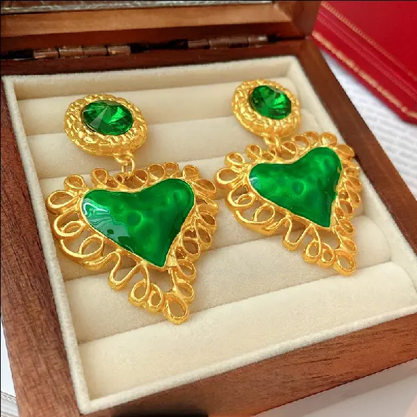 Silver Needle Diamond Hoop Love Earrings,tkmbeautysupply.com