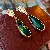 Wholesale Vintage Retro Earrings Supply for Retail Profit - Silver needle pleated oval emerald drop diamond earrings