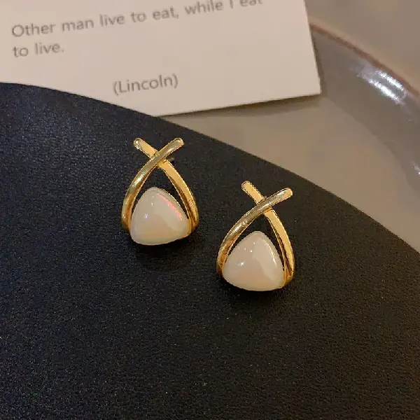 1# Silver Needle-Golden X-Shaped Cross Triangle,tkmbeautysupply.com