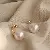 Wholesale Medieval Vintage Silver Needle Earrings with Pearls - 9# silver needle-gold (real gold plating)