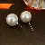 Wholesale Medieval Vintage Silver Needle Earrings with Pearls - 27# silver needle-imitation pearl 12mm