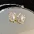 Wholesale Medieval Vintage Silver Needle Earrings with Pearls - 37# silver needle pearl oval earrings