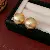 Wholesale Medieval Vintage Silver Needle Earrings with Pearls - 77# silver needle oval pearl earrings (real gold plating)