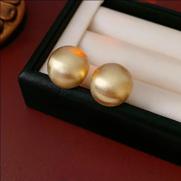 77# silver needle oval pearl earrings (real gold plating),tkmbeautysupply.com