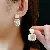 Wholesale Medieval Vintage Silver Needle Earrings with Pearls - 89# Silver Needle Square Pearl Oil Drop Earrings