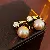 Wholesale Medieval Vintage Silver Needle Earrings with Pearls - 91# Champagne Color-Real Gold Zircon Pearl Stud Earrings