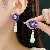 Wholesale Medieval Vintage Silver Needle Earrings for Retailers - 96# Silver Needle Flower Diamond Drop Pearl Stud Earrings