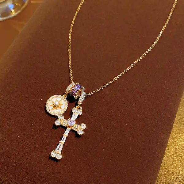 Necklace - gold (real gold plating),tkmbeautysupply.com