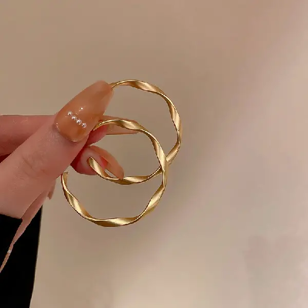 14# silver needle-golden hoop earrings.,tkmbeautysupply.com