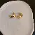 Silver Needle Earrings Wholesale | Quality & Versatility Supply - .59# silver needle-gold geometric letters gold (real gold plating)