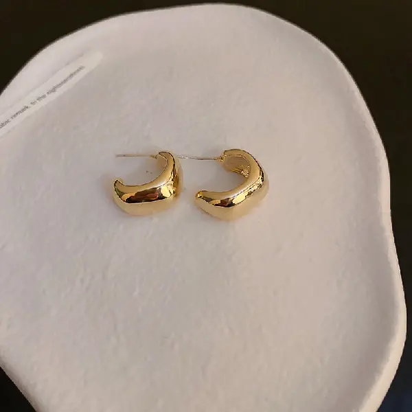 .59# silver needle-gold geometric letters gold (real gold plating),tkmbeautysupply.com
